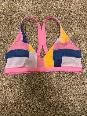 Patagonia Women’s Large Colorblock Racerback Bikini Swim Top Pink